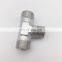 male hydraulic hose connection Reducing tee y pipe fitting connection pipe