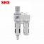 SNS pneumatic SAC Series FRL unit air source treatment combination air filter pressure regulator with lubricator