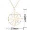 Popular Gold 925 Sterling Silver Eight Star Compass Pendant Charm Necklace For Women