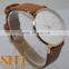 custom watches men classic simple style casual watch Brown PU stap