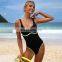 Hot Sale OEM 2022 Swimwear Custom Black Bathing Suits For Women Tummy Control Swimwear High Leg High Cut One Piece Swimsuit