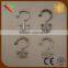 Stainless steel rings brass bead shower curtain hooks