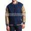 Baseball lettermen varsity jacket for men with leather sleeve custom embroidery patched logo