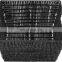 High quality large capacity stainless steel frame hand woven storage basket plastic vine storage box