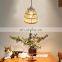 plafond living room home decor wicker housing woven decoration vintage covers shades hanging ceiling bamboo rattan pendant lamp