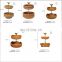 Hot Sale Rattan Woven Double-deck 2 3 Tiers Tray, Handcrafted Desktop Fruit Bread Snack Nuts Candies Storage Tray