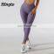 White scrunch bum leggings activewear tights yoga sport leggings pants fitness rib high waist customized leggings