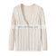 New Fashion Casual Cardigan Single Breasted V-Neck Cable Knitted Cashmere Solid Pattern with Pearl Button Autumn Season Sweater