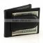 Custom Card and ID Holder with Leather Front Magnetic Money Clip for Men