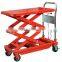 CE hydraulic hand double scissors lift table truck