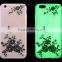Flashing Light UP Cell Phone Cases Luminous Spring Classical Flower Butterfly Case for iPhone 6 6S 5 Plus