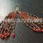 Indian beads long earrings crystal jewelry tribal kuchi jhumka