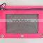 Colorful Pencil Pouch with Mesh Window, Zippered Nylon Mesh Pencil Pouch
