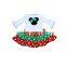 christmas red dots long skirt flower long sleeve dress outfit girls spring fall cotton dresses frocks child one piece tutu dress