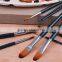 High Grade Wood Handle Filbert Bristle Artist Paint Brush Set Handle