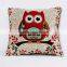 New Design Owl Bird Throw Pillow Case Pillow Cover For Home Decorative Canvas Pillow Covers Wholesale