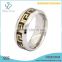 Trendy titanium steel ring for men,custom titanium silver jewelry