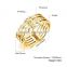 2016 hot trendy latest design girls top high polishing gold cuff bangle with full crystal beads