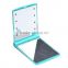 Plastic makeup mirror with led lights / lighting pocket led makeup mirror / square compact led mirror light