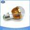 2016 New product warm white LED bulb with golden house