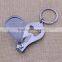 Promotional custom epoxy printing metal nail clipper with bottle opener keychain                        
                                                Quality Choice