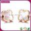 Best Selling Christmas Items Shell Rose Gold Stud Earrings In Bulk