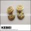 new design latest fashion golden button with costom design