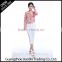 2016 new arrival Wholesale fashion design cropped trousers long white slim lady pants for women