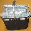 Insulated folding empty gift basket