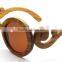 lady bamboo wood sunglasses,round bamboo wood sunglasses