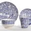 Round shape color glaze stoneware dinner set with your logo printing