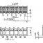 UTL Different Size Pin Papepp Pcb Waterproof 10mm Terminal Block Electrical Connector Strips