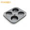 FDA/LFGB Good Quality Easy Clean Baking Cake Pan Good Functon Four Hole Non-Stick Microwave Safe Cake Pan