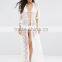 OEM Service Open Body Sexy Photo Mesh Burn Out Maxi Beach Kaftan