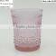 popular press drinkware/Wine goblet,Hiball,DOF solid color glass in pinkish with float holiday for home deco and holidays