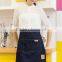 Fashion Navy Blue Denim Waist Apron with Three Convenient Pockets for Men and Women