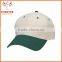 Hot Selling Baseball Cap Embroidery Logo 6 Panel Pre-carved Forest Green With White Cotton Visor Baseball Cap