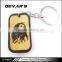 Fashion wooden style keychains with different human head portrait