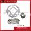 Hot sale 12 Tooth 3/4" bore size go kart transmission motorcycle chain and sprocket sets