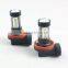 car auto 16 led 3528 smd h8 h9 h11 white 80w led fog light lamp bulb driving headlight dc 12v
