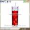 On Time personalized 16oz double wall acrylic tumblers straws