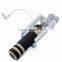 2016 new amazon Professional Portable tripod monopod wired mini selfie stick for iphone mini self stick OEM print logo