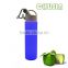 hot selling spots water bottle/glass water bottle with fancy fruit infuser and silicone sleeve wholesale