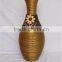 Handmade black rattan flower vase home deco vase