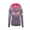 Full zipper women hoddie for sublimation sweatshirts