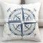 Nautical print throw pillow case/cushion cover Nautical Pillow Mediterranean style Anchors Compass