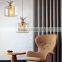North Europe classic design glass pendant lamp with resin fly bird for home decor simple coffee bar and restaurant