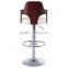 Promotional Durable PU Leather Upholstered Restaurant Chair/ High Quality Plywood Bar Chair/ Woodend Chair