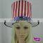 Alternation Red and White Stripe Tall Hat Perform Cap Halloween Prop