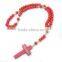 Rosary,religious rosary, wood cord rosary necklace,Catholic raw wood rosary